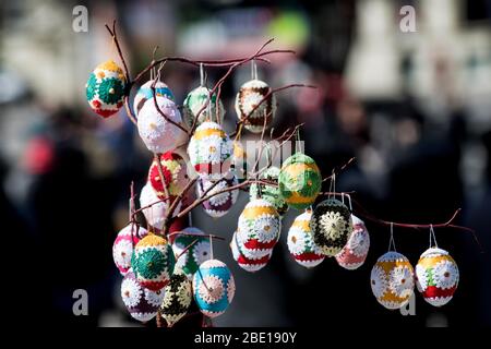 2019 04 14. Lithuania, Vilnius.  Easter, easter eggs. Stock Photo