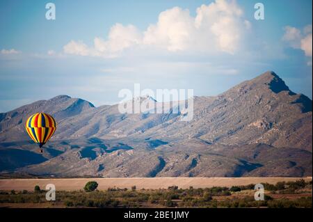 Hot Air Balloons rise over New Mexico Stock Photo
