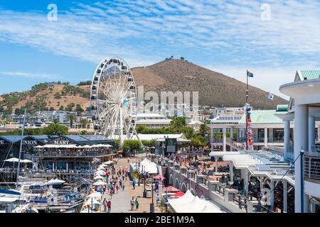 Cape Town, South Africa - January 29, 2020: View of the embankment and ferris wheel Stock Photo