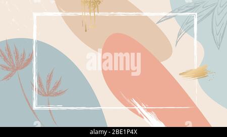 Pastel grunge background with oval empty place for text. Stock Vector