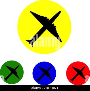 Plane icon simple flat vector illustration Stock Vector Image & Art - Alamy