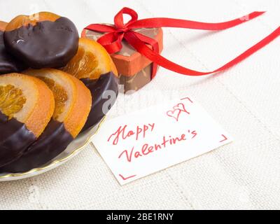 Gifts and sweets for Valentine's Day Stock Photo