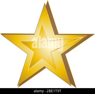 yellow star on white background Stock Vector