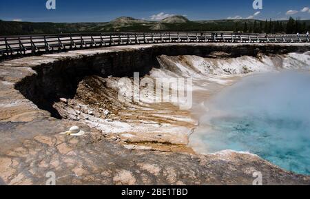 Excelsior geyser crater in Yellowstone Stock Photo
