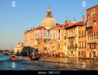 I/Venedig: Canal Grande: Dogana di Mar und Basilica di S. Maria della Salute, Stock Photo