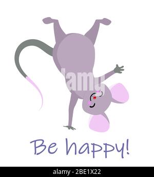 Mouse cute baby character year of the mouse year of the rat Chinese zodiac animal pet. Stock Vector