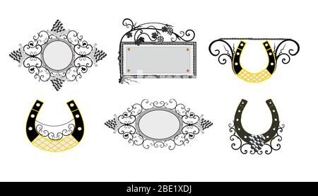 Vintage vector. Floral elements for the design of monograms, invitations, frames, menus, labels and websites. Graphic elements for registration of Stock Vector