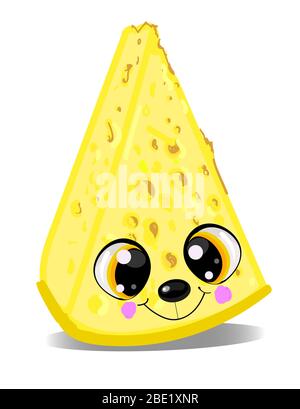 Cheese poster design with cheese character vector. Cheese Mascot and Background Hi Poses with Flat Design Style for your Logo or Branding Mascot. Stock Vector