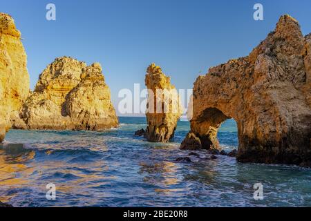 Ponta da Piedade in Lagos  Algarve, Portugal Stock Photo