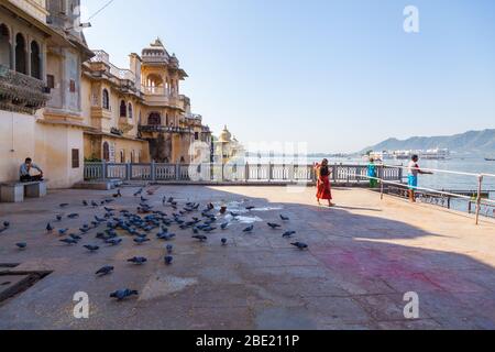 Gangaur Ghat in Udaipur, India Stock Photo