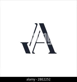 Initial letter ja or aj logo vector design template Stock Vector