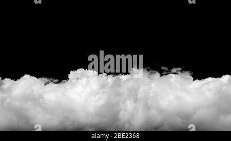 White clouds isolated on black background Stock Photo