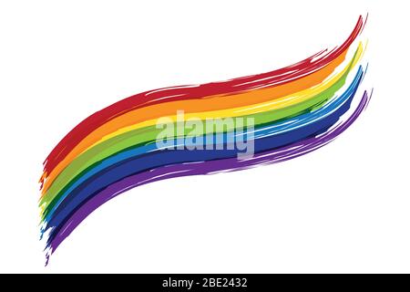 watercolor rainbow isolated on white background vector illustration ...