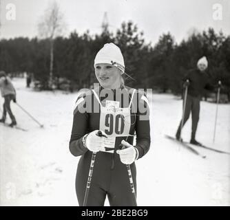 Vida Vencienė (Mogenytė) is a former cross-country skier who represented the Soviet Union and later Lithuania from 1988 to 1994. She won a gold medal Stock Photo