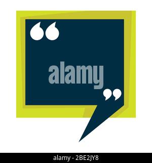 Empty quotation banner with copyspace and marks vector Stock Vector