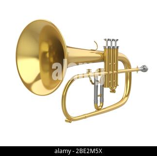 Flugelhorn Isolated Stock Photo