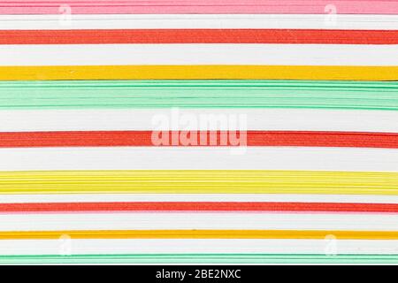 Colored layers of papers, macro shot Stock Photo