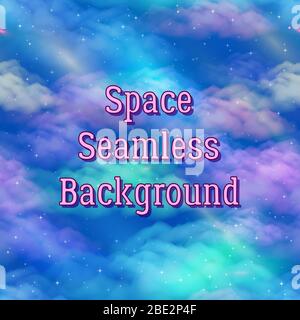 Space Background, Seamless Stock Vector
