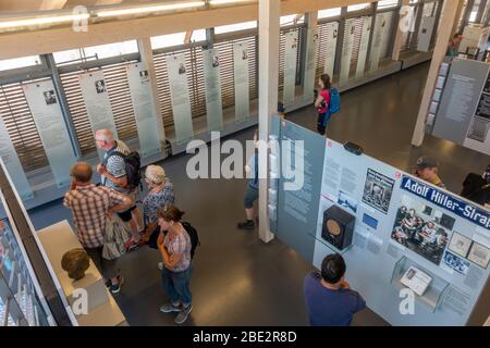 General view of displays in the Documentation Center Obersalzburg, Obersalzburg, Bavaria, Germany. Stock Photo