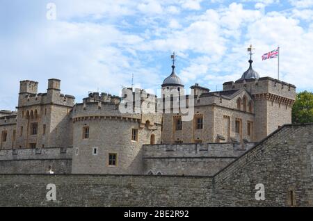 The Tower of London on the Thames river, United Kingdom Stock Photo