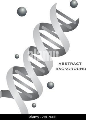 Abstract DNA background designin grey color. Vector illustration. Stock Vector