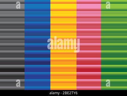 Illustration of colorful texture metal designs Stock Vector