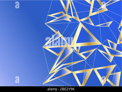 abstract blue triangle geometric background vector illustration Stock Vector
