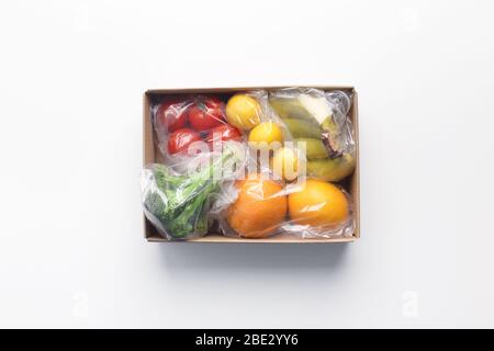 Safety delivery. Home delivery food during virus outbreak Stock Photo