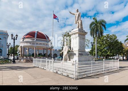Marti Park and Palacio de Valle in Cienfuegos, Cuba Stock Photo