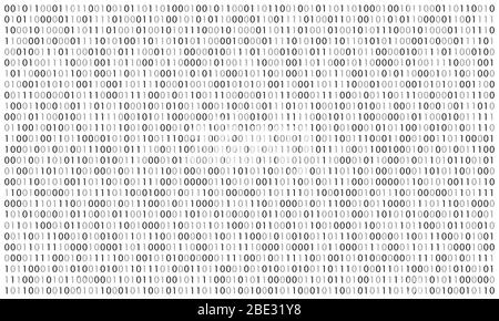 Digital  binary code background. Matrix style program. Random falling numbers. Stock Vector
