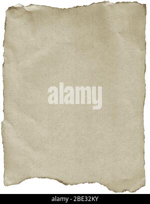 Vintage sheet of paper on a white background Stock Photo