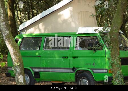 Bordeaux Aquitaine France 11 18 2019 volkswagen campervan motorhome camping car van fourgon combi camper vintage green joker westfalia Stock Photo Alamy