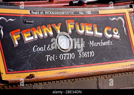 British Canal & River Trust, working canal barge boats, Northwich,Cheshire Ring - Fenny Fuel Co - Rickmansworth no 192