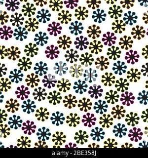Virus Background. Bacteria Seamless Pattern. Flat Vector Illustration. Coronavirus 2019-nCoV. Seamless Coronavirus Background. Epidemic Virus Stock Vector