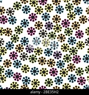 Virus Background. Bacteria Seamless Pattern. Flat Vector Illustration. Coronavirus 2019-nCoV. Seamless Coronavirus Background. Epidemic Virus Stock Vector