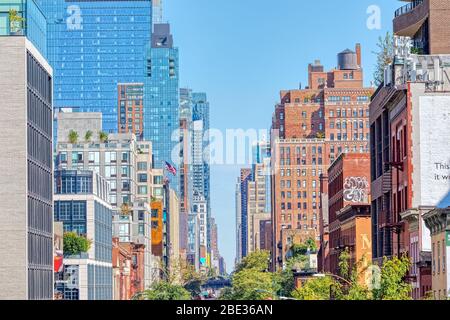 West 17th Street in New York Stock Photo