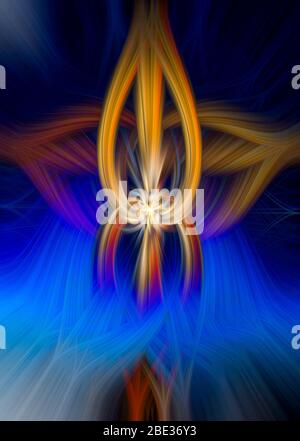 easter cross, digital swirl effect Stock Photo