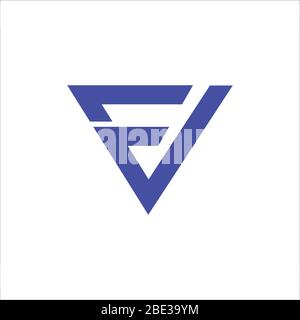 Initial letter fv logo or vf logo vector design template Stock Vector