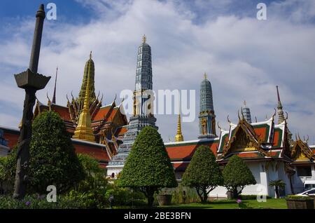 Wat Phra Kaew commonly known in English as the Temple of the Emerald Buddha, Bangkok, Thailand Stock Photo