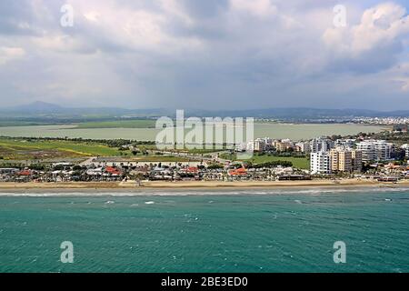 View of Larnaca suburbs near airport, Cyprus Stock Photo