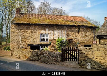 UK,South Yorkshire,Doncaster,Hooton Pagnell,Corner Cottage Stock Photo