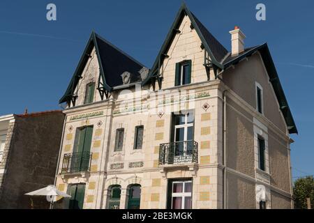 typical house of the 1930s in the village of Fouras in Charente Maritime France Stock Photo