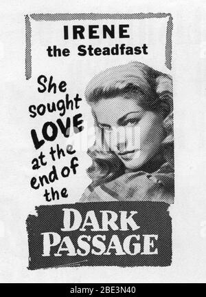 LAUREN BACALL in DARK PASSAGE 1947 director / screenplay DELMER DAVES Warner Bros. Stock Photo