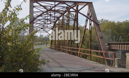 Original Route 66 Bridge from 1921 in Oklahoma Stock Photo