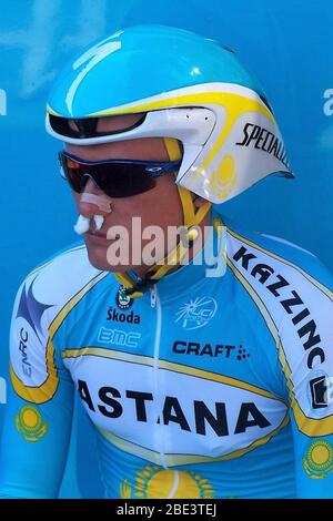 Alexandre Vinokourov during the Tirreno Adriattico 2007, Stage 5 cycling race, Civitanova Marche - Civitanova Marche Alta (ITT) (20.5 km ) on March 18, 2007 in Civitanova Marche,Italie - Photo Laurent Lairys / DPPI Stock Photo