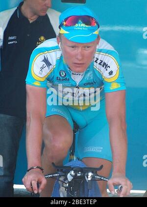 Alexandre Vinokourov during the Tirreno Adriattico 2007, Stage 5 cycling race, Civitanova Marche - Civitanova Marche Alta (ITT) (20.5 km ) on March 18, 2007 in Civitanova Marche,Italie - Photo Laurent Lairys / DPPI Stock Photo