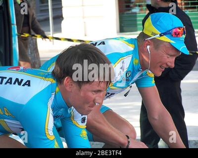 Alexandre Vinokourov during the Tirreno Adriattico 2007, Stage 5 cycling race, Civitanova Marche - Civitanova Marche Alta (ITT) (20.5 km ) on March 18, 2007 in Civitanova Marche,Italie - Photo Laurent Lairys / DPPI Stock Photo