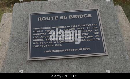 Original Route 66 Bridge from 1921 in Oklahoma Stock Photo