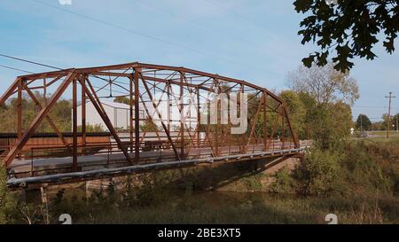 Original Route 66 Bridge from 1921 in Oklahoma Stock Photo