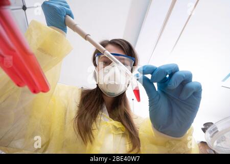 Laboratory test for covid-19. Stock Photo